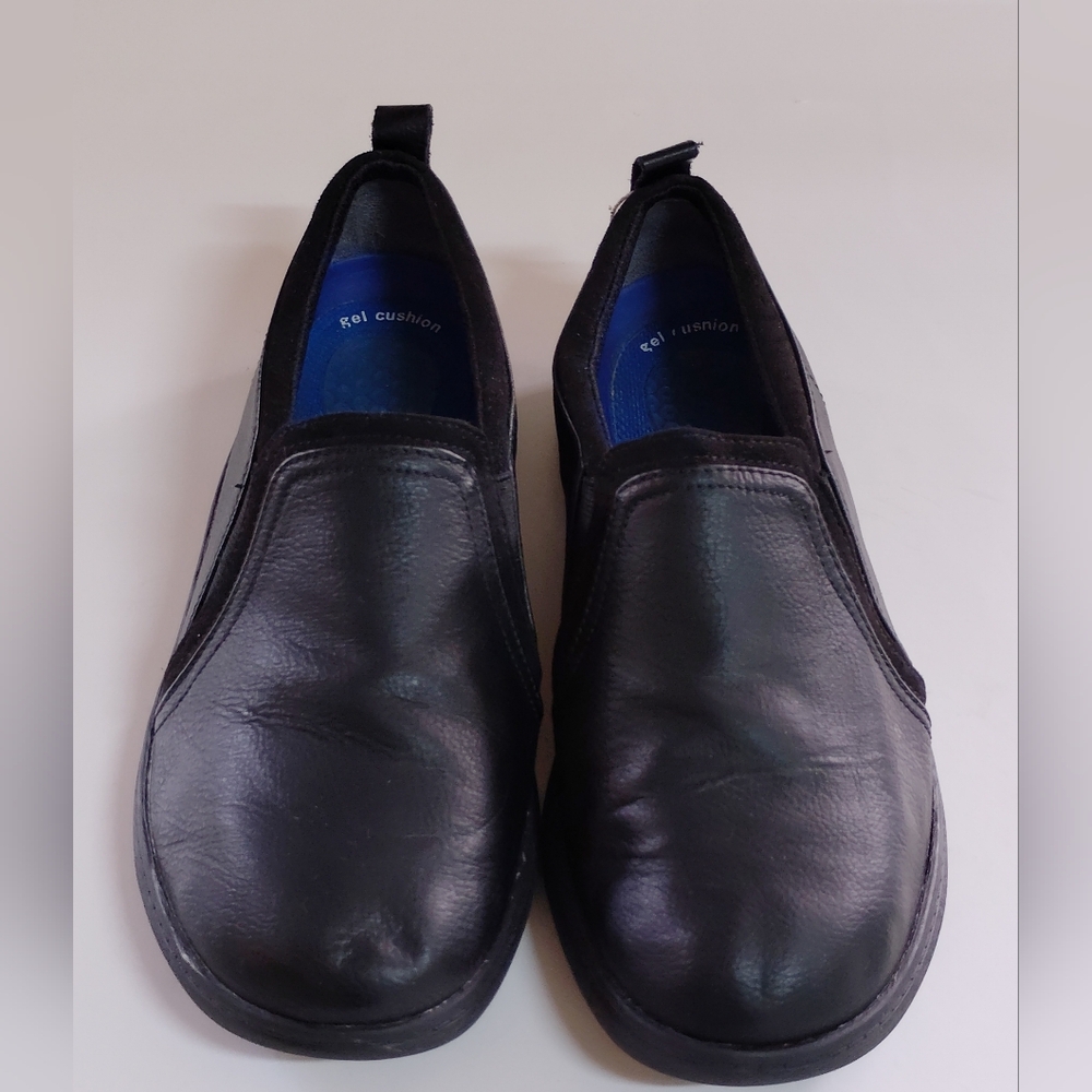 Dr. Scholl's Black Slip-On Leather Loafers